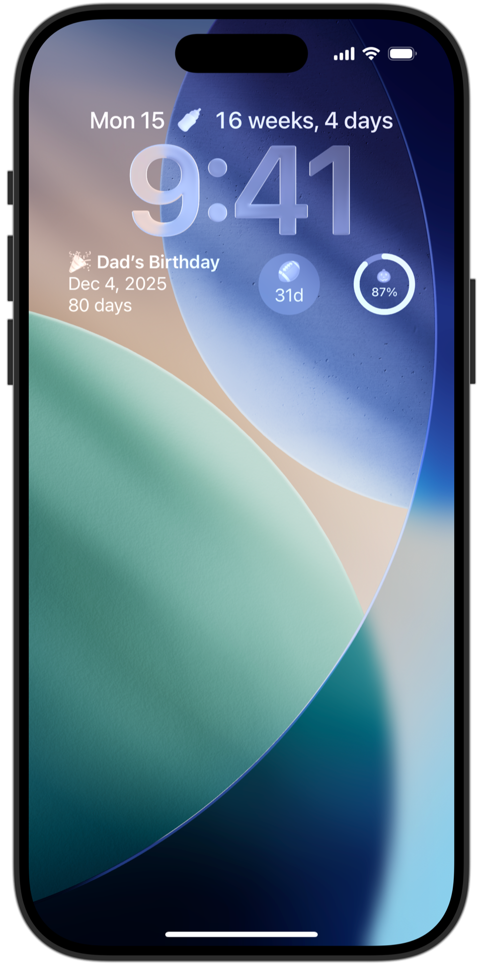 Countdowns Lock Screen widgets on iPhone